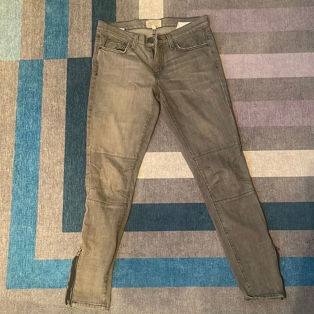 CURRENT/ELLIOT true skinny Jean with authentic biker detail